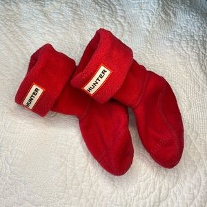 Hunter Toddler Red Fleece Socks Size XS (US 5-7)